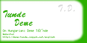 tunde deme business card